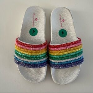 Tommy Bahama Rainbow Glitter Slide Sandals 4